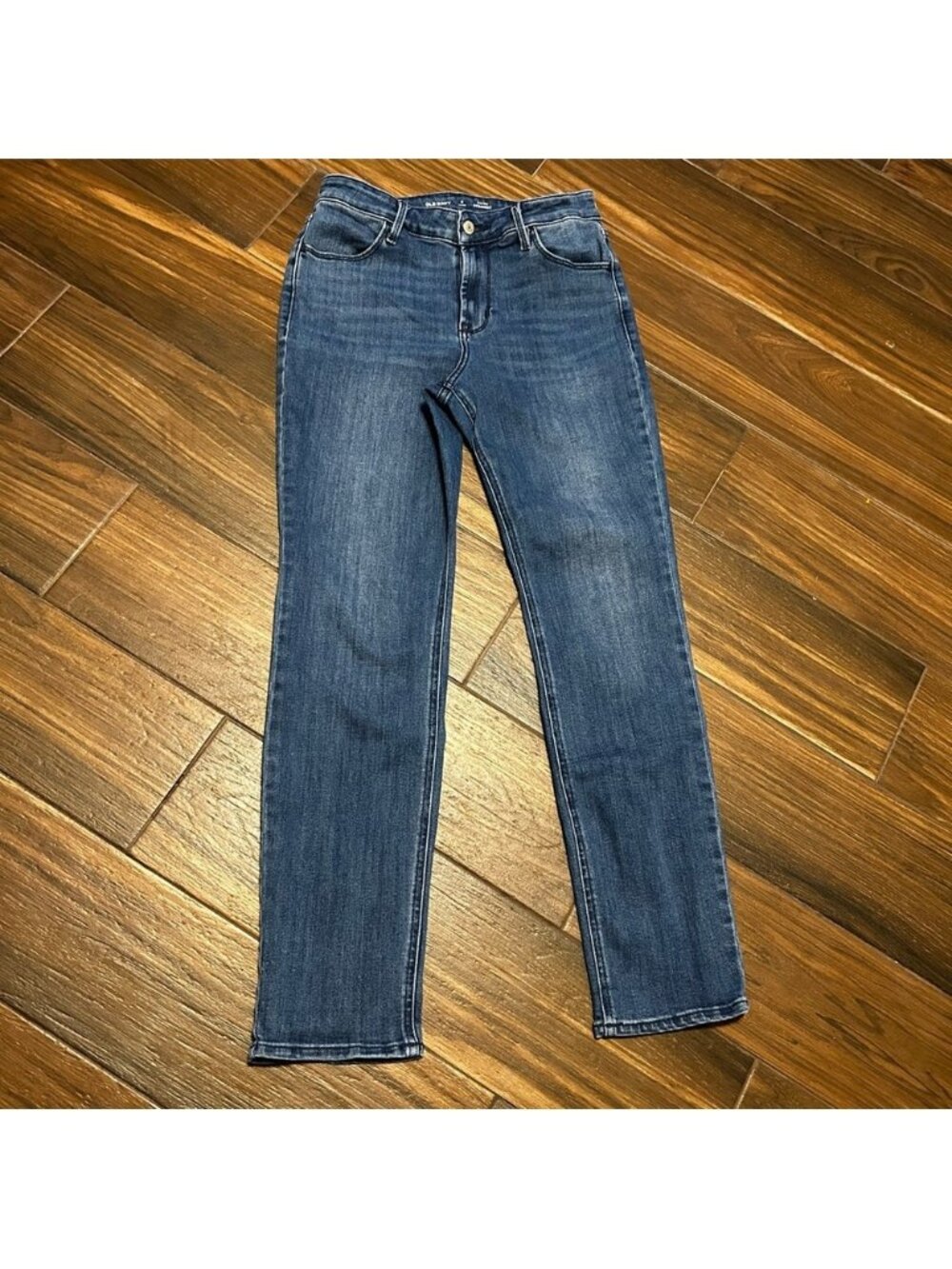 Old‎ Navy High Rise Straight Jeans 6 Petite Short Medium Wash